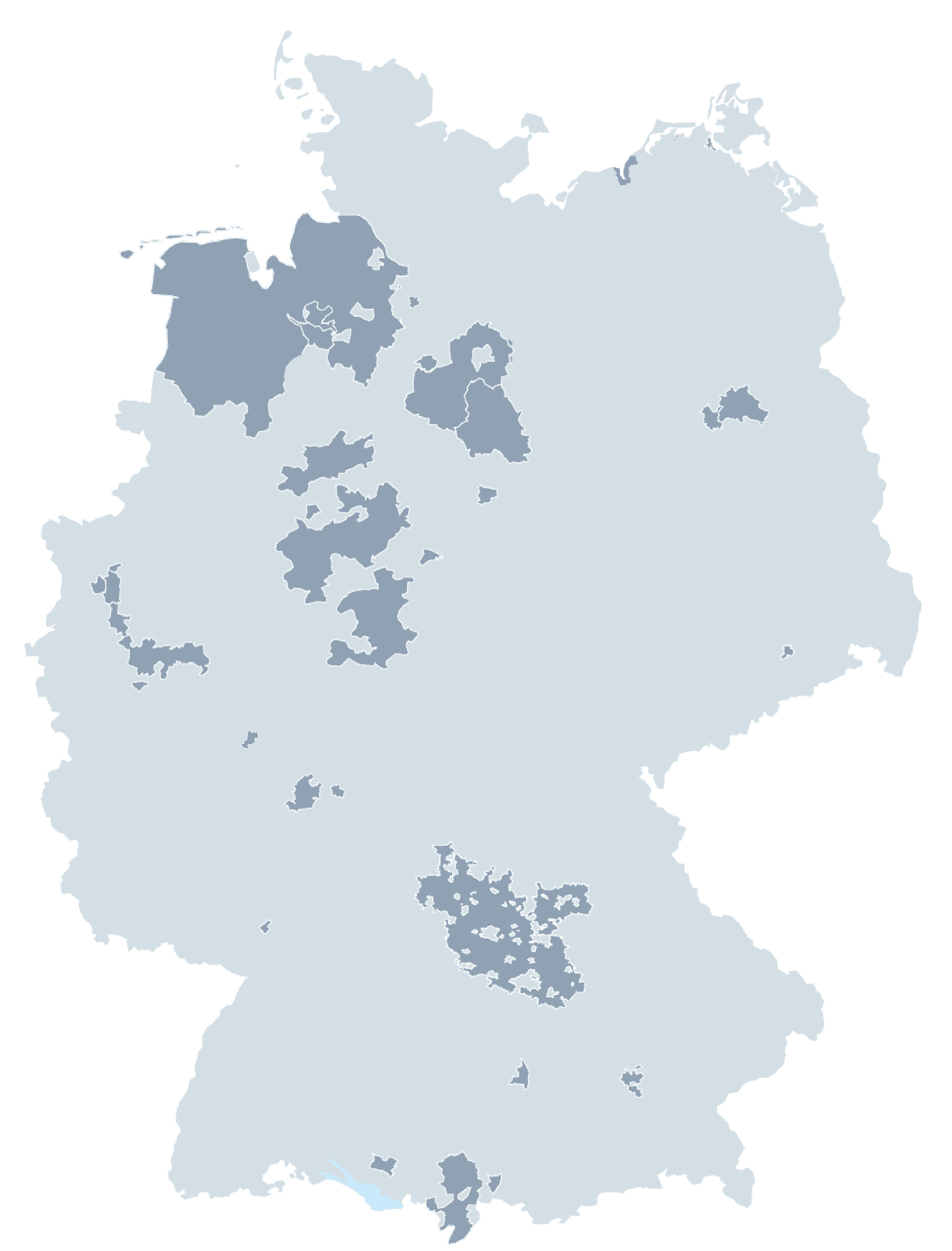 Karte mit unseren Kunden in Deutschland